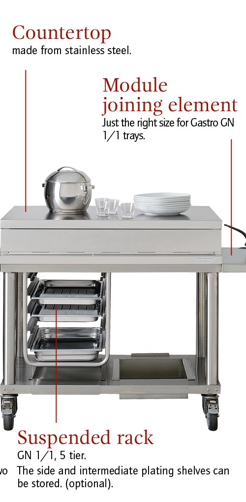 Countertop Mobichef made from stainless steel