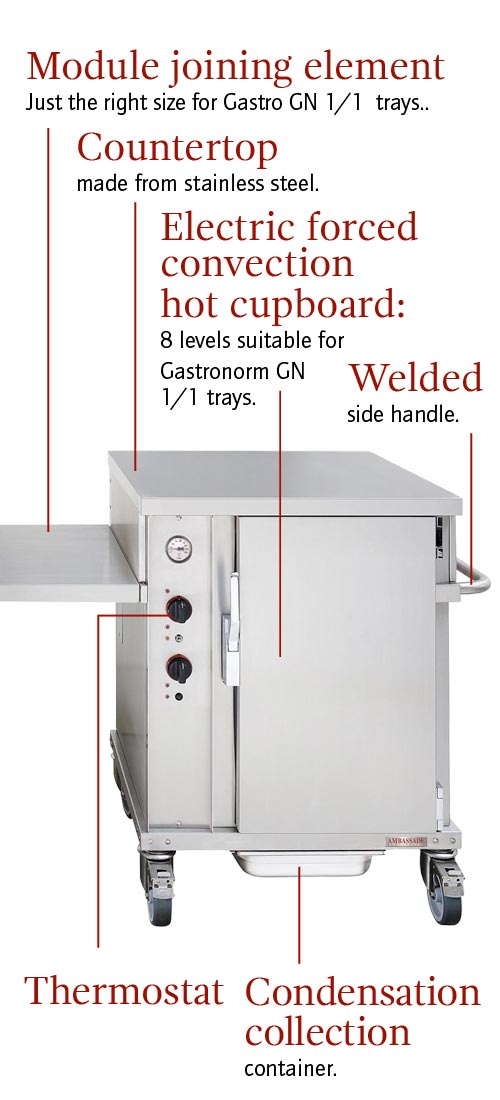 Electric forced convection hot cupboard Mobichef
